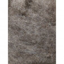 N. Zealand sheep carded wool, the mixture with the dog wool, 50g. ± 2,5g. Color - gray, 27 - 32 mik.