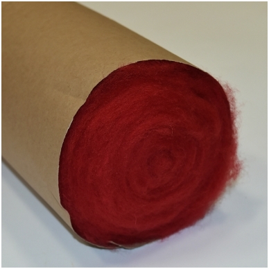 New Zealand carded wool 50g. ± 2,5g. Color -  brick, 27 - 32 mik.