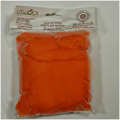New Zealand carded wool 50g. ± 2,5g. Color - pink, 27 - 32 mik.