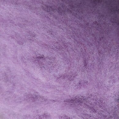 New Zealand carded wool 50g. ± 2,5g. Color - lilac, 27 - 32 mik.