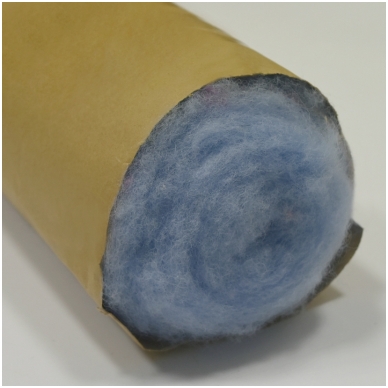 New Zealand carded wool 50g. ± 2,5g. Color - light blue, 27 - 32 mik.