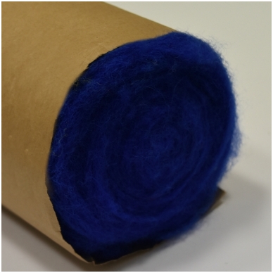 New Zealand carded wool 50g. ± 2,5g. Color - bluebottle, 27 - 32 mik.