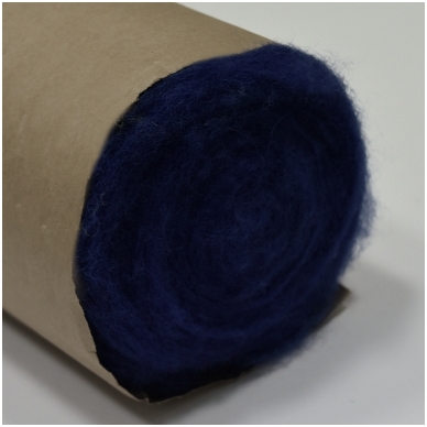 New Zealand carded wool 50g. ± 2,5g. Color - dark blue, 27 - 32 mik.