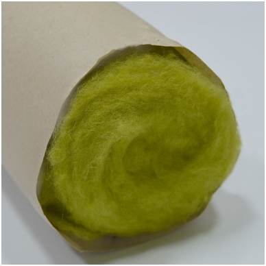New Zealand carded wool 50g. ± 2,5g. Color - salad dish, 27 - 32 mik.