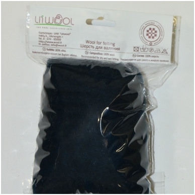 New Zealand carded wool 50g. ± 2,5g. Color - greenish blue, 27 - 32 mik.