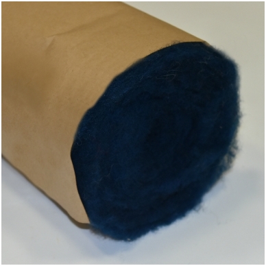 New Zealand carded wool 50g. ± 2,5g. Color - greenish blue, 27 - 32 mik.