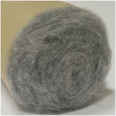 New Zealand carded wool 50g. ± 2,5g. Color - light gray melange, 27 - 32 mik.