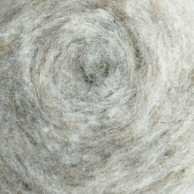 Romanov carded  wool, 50g. ± 2.5g. Color - gray melange, 27 - 32 mik. (Kopija)