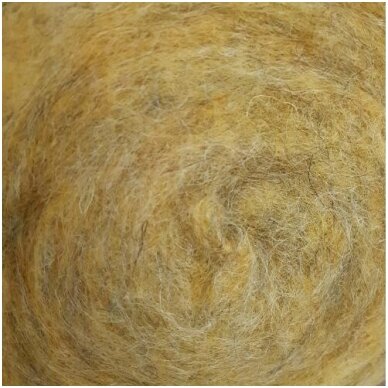 N. Zealand sheep wool card web, the mixture with the dog wool, 50g. ± 2,5g. Color - brownish, 27 - 32 mik. (Kopija) (Kopija) (Kopija) (Kopija) (Kopija)