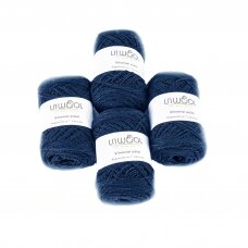 Wool yarn balls 10 balls of 100g. ± 5g  Color - jeans. 100% wool.