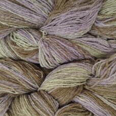 Wool yarn hank 150g. ± 5g. Color - brown, lilac. 100% wool.  Natural, twisted of two filaments. 100% wool. "Rainbow" yarn changes color every 5-10 meters.