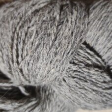 Wool yarn hank 150g. ± 5g. Color - natural gray. 30% dog wool +70%sheep wool (Kopija)