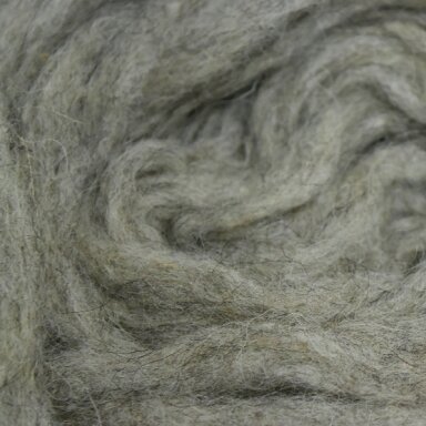 Wool rovings  150g. ± 5g. Color -grey melange. 100% wool.