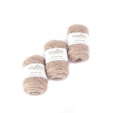 Wool yarn ball 100g. ± 5g. Color -  light gray. 100% wool.