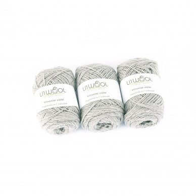 Wool yarn balls 10 balls of 100g. ± 5g. Color- gray