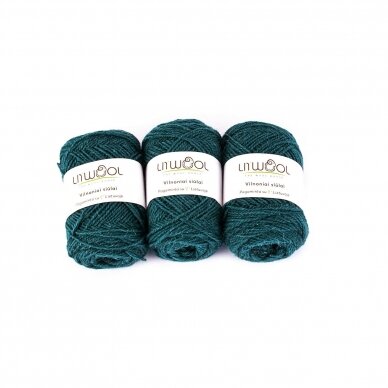 Wool yarn balls 10 balls of 100g. ± 5g. Color - sea wave blue. 100% wool.