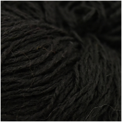 Wool yarn hank 150g. ± 5g. Color - black. 100% wool.
