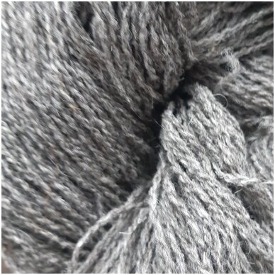 Wool yarn hank 150g. ± 5g. Color - gray melange. 100% wool.