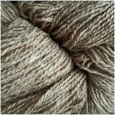 Wool yarn hank 150g. ± 5g. Color - light brown melange.100% wool.