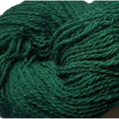 Wool yarn hank 150g. ± 5g. Color - green. 100% wool.