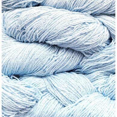 Wool yarn hank 150g. ± 5g. Color - light blue. 100% wool.