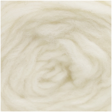 Wool rovings  150g. ± 5g. Color - natural white. 100% wool.